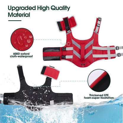PawFlex Waterproof Dog Life Jacket - Reflective Safety Vest