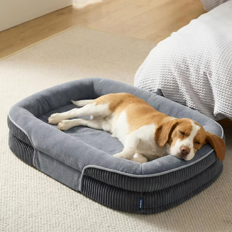 PawFlex Orthopedic Oval Dog Bed - Waterproof Washable Cover