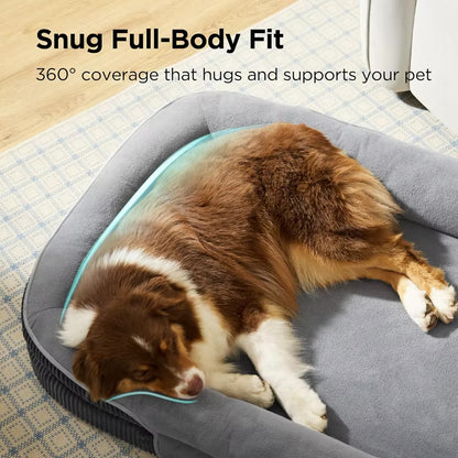 PawFlex Orthopedic Oval Dog Bed - Waterproof Washable Cover