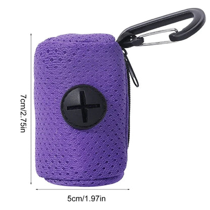 Dog Poop Bag Dispenser Portable Holder, Leash Attach Pet Waste Bag Container, Durable Outdoor Walking Travel Pet Supply