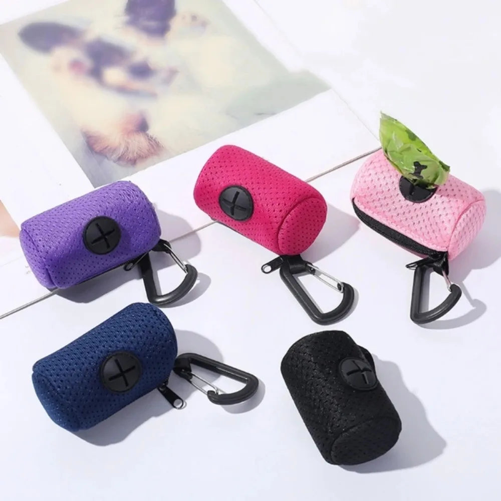Dog Poop Bag Dispenser Portable Holder, Leash Attach Pet Waste Bag Container, Durable Outdoor Walking Travel Pet Supply