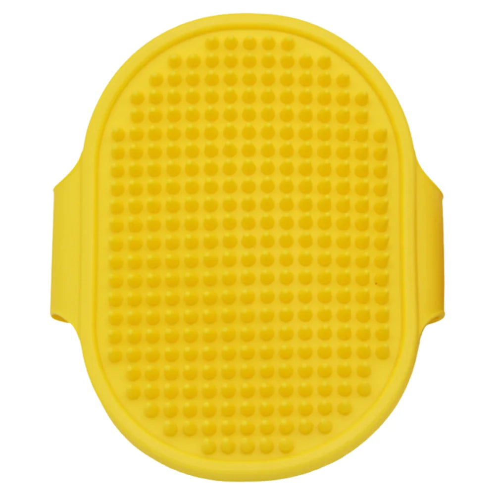Pet Grooming Brush for Bath Massage, Silicone Bristle Deshedding Tool with Ergonomic Handle for Cats Dogs, 1PC