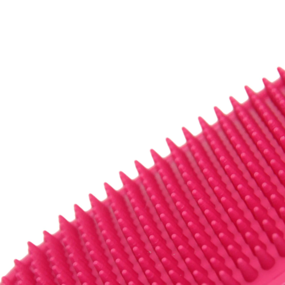 Pet Grooming Brush for Bath Massage, Silicone Bristle Deshedding Tool with Ergonomic Handle for Cats Dogs, 1PC