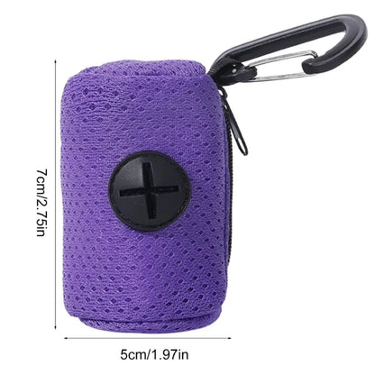 Dog Poop Bag Dispenser Portable Holder, Leash Attach Pet Waste Bag Container, Durable Outdoor Walking Travel Pet Supply