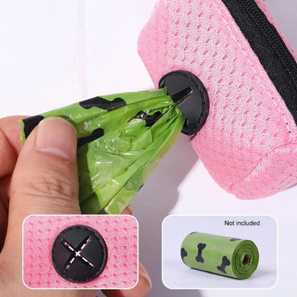 Dog Poop Bag Dispenser Portable Holder, Leash Attach Pet Waste Bag Container, Durable Outdoor Walking Travel Pet Supply