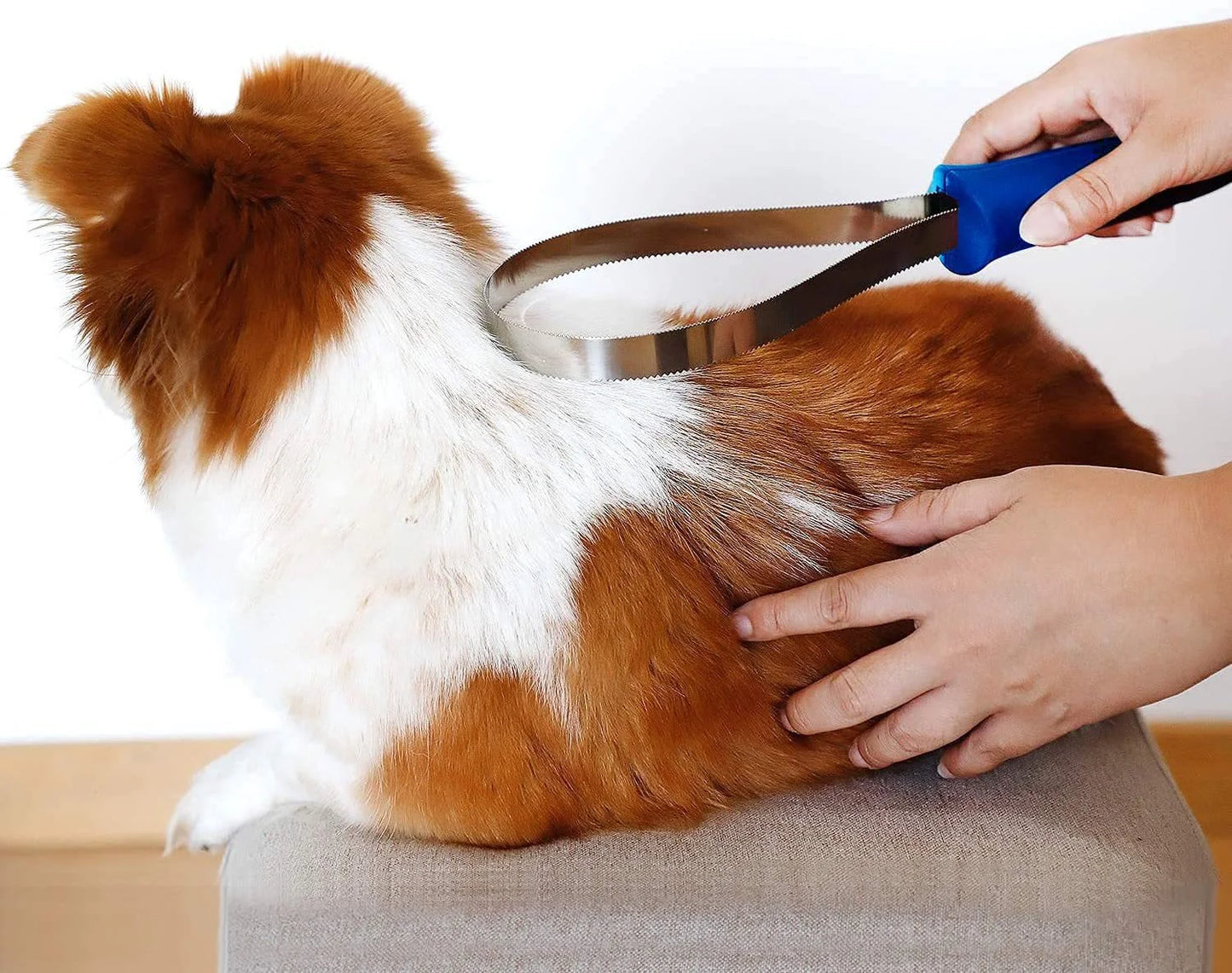 Pet Dog Grooming Brush, Hair Remover & Thinner Tool for Long Hair Pets