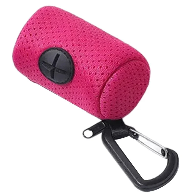 Dog Poop Bag Dispenser Portable Holder, Leash Attach Pet Waste Bag Container, Durable Outdoor Walking Travel Pet Supply