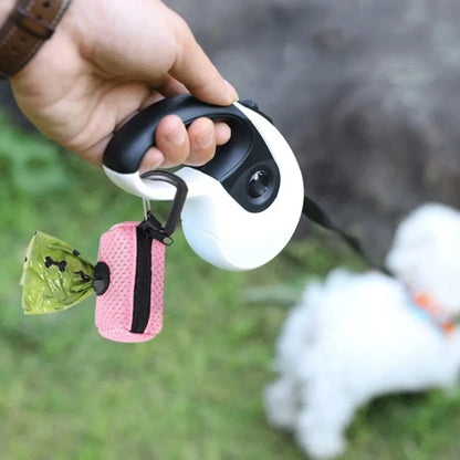Dog Poop Bag Dispenser Portable Holder, Leash Attach Pet Waste Bag Container, Durable Outdoor Walking Travel Pet Supply