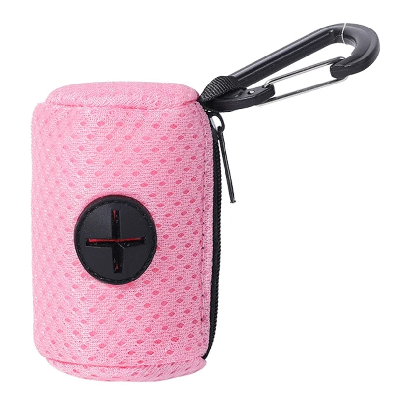 Dog Poop Bag Dispenser Portable Holder, Leash Attach Pet Waste Bag Container, Durable Outdoor Walking Travel Pet Supply