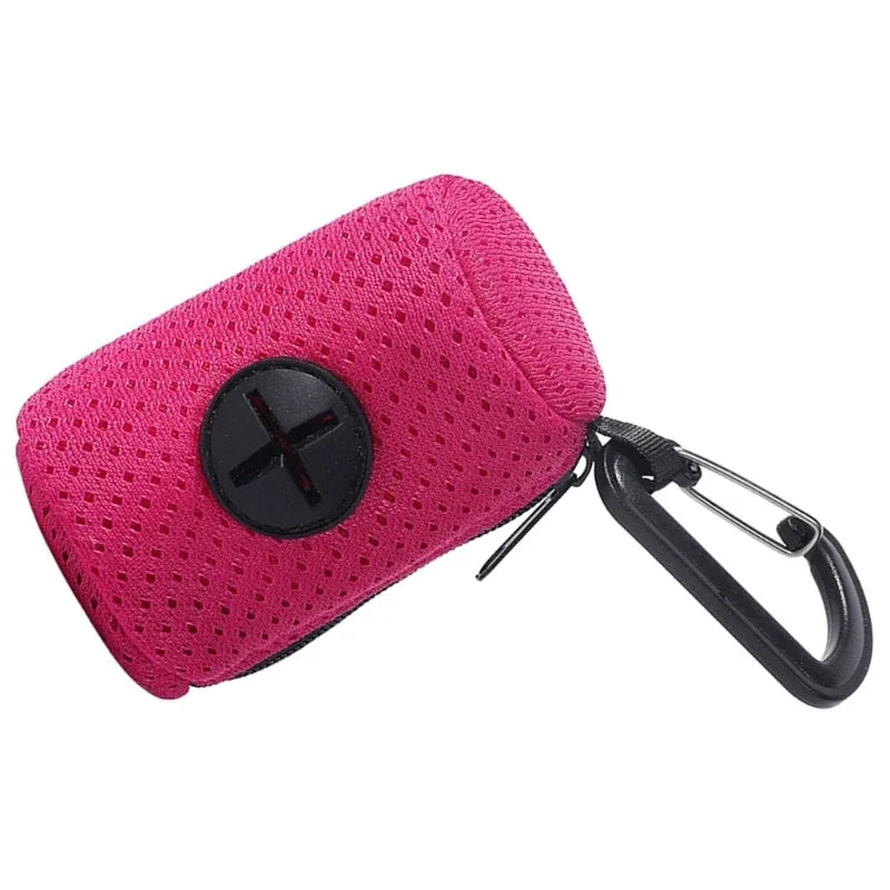 Dog Poop Bag Dispenser Portable Holder, Leash Attach Pet Waste Bag Container, Durable Outdoor Walking Travel Pet Supply