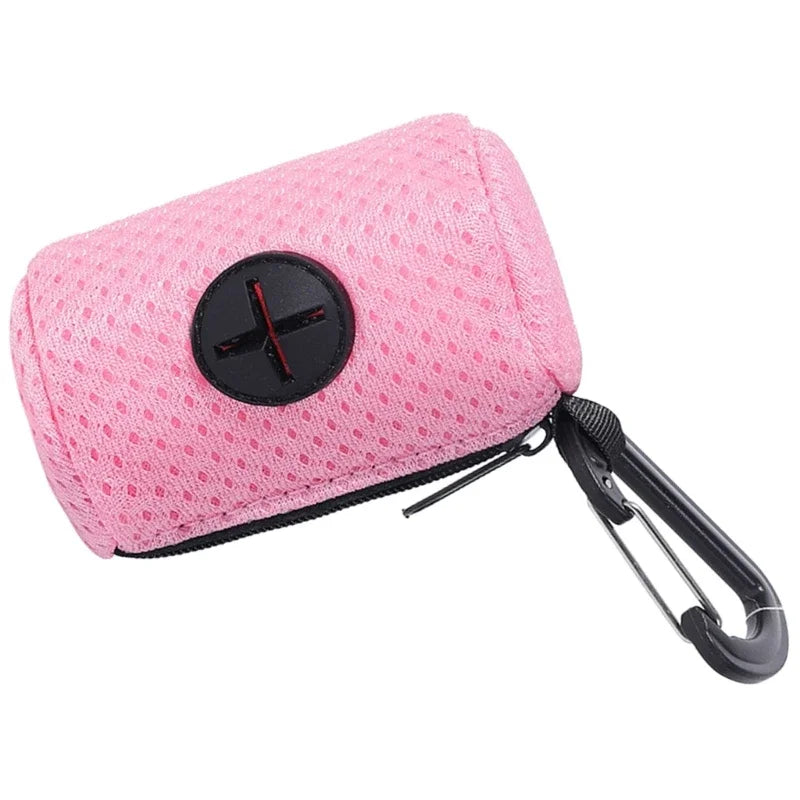 Dog Poop Bag Dispenser Portable Holder, Leash Attach Pet Waste Bag Container, Durable Outdoor Walking Travel Pet Supply