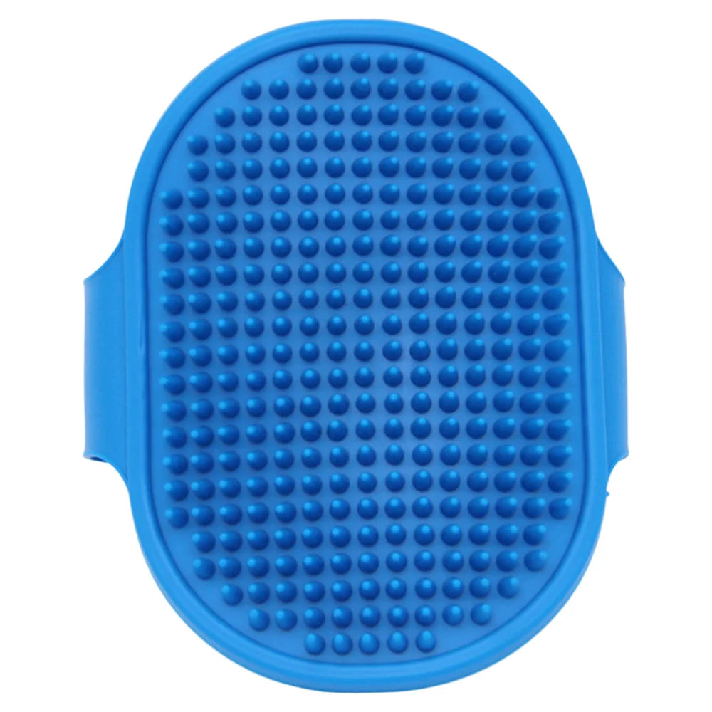 Pet Grooming Brush for Bath Massage, Silicone Bristle Deshedding Tool with Ergonomic Handle for Cats Dogs, 1PC